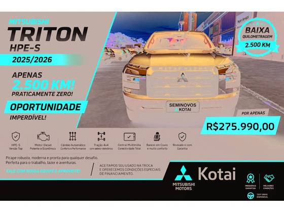 MITSUBISHI TRITON 2.4 BITURBO DIESEL CD HPE-S 4X4 AUTOMÁTICO MITSUBISHI TRITON 2.4 BITURBO DIESEL CD HPE-S 4X4 AUTOMÁTICO